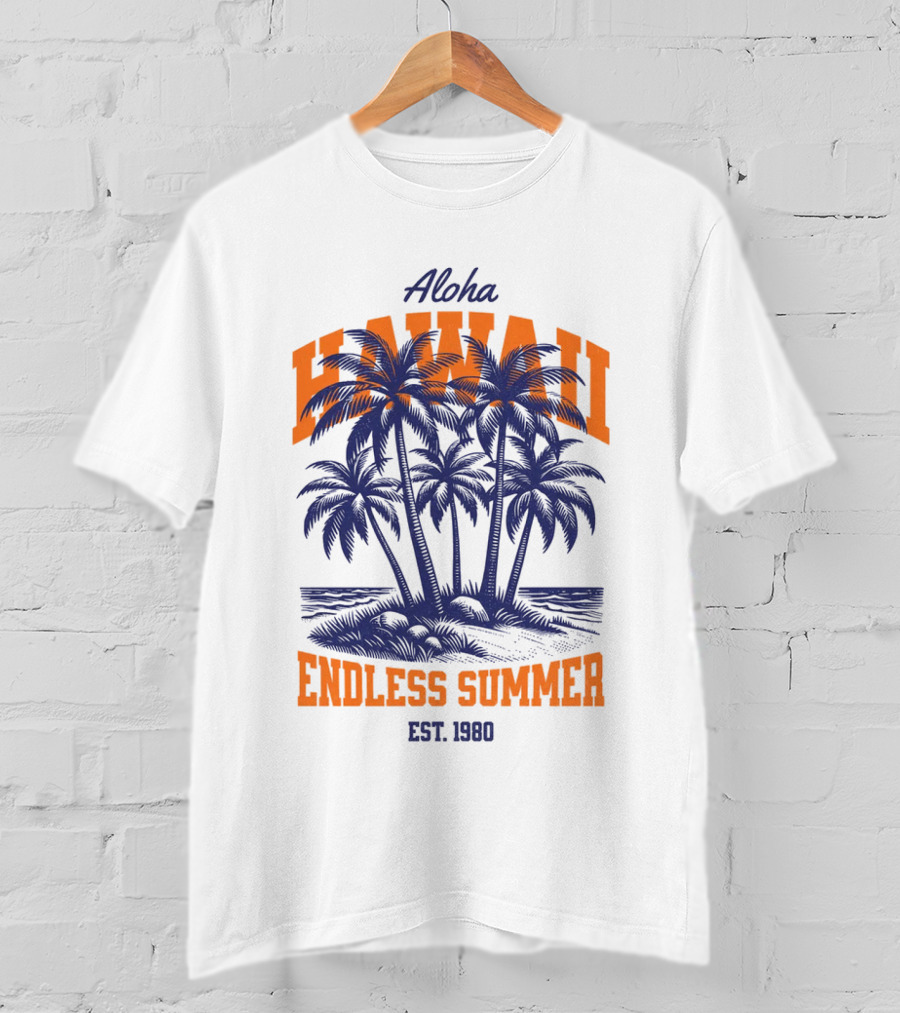 Aloha Hawaii Endless Summer Est 1980 Vintage T-Shirt