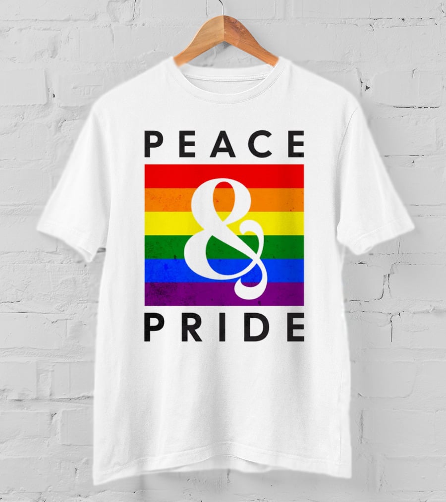 Peace And Pride Rainbow Flag Elements T-Shirt
