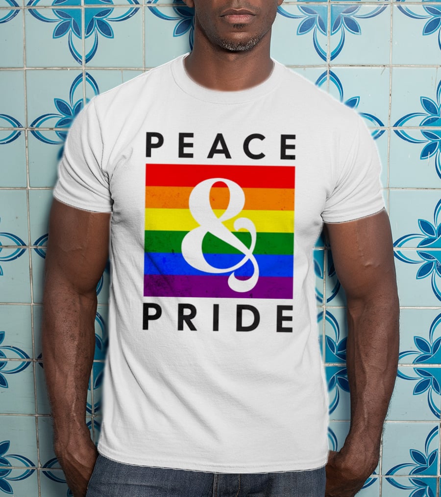 Peace And Pride Rainbow Flag Elements T-Shirt