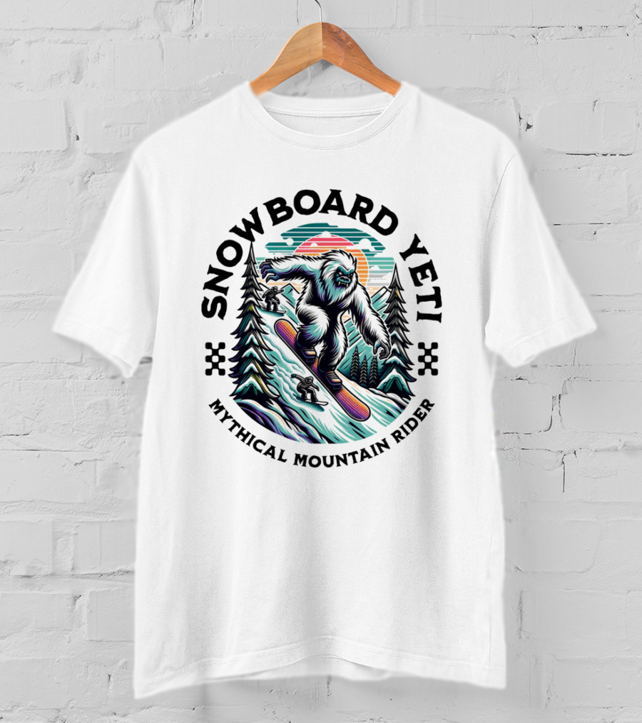 Snowboard Yeti Mythical Mountain Rider T-Shirt