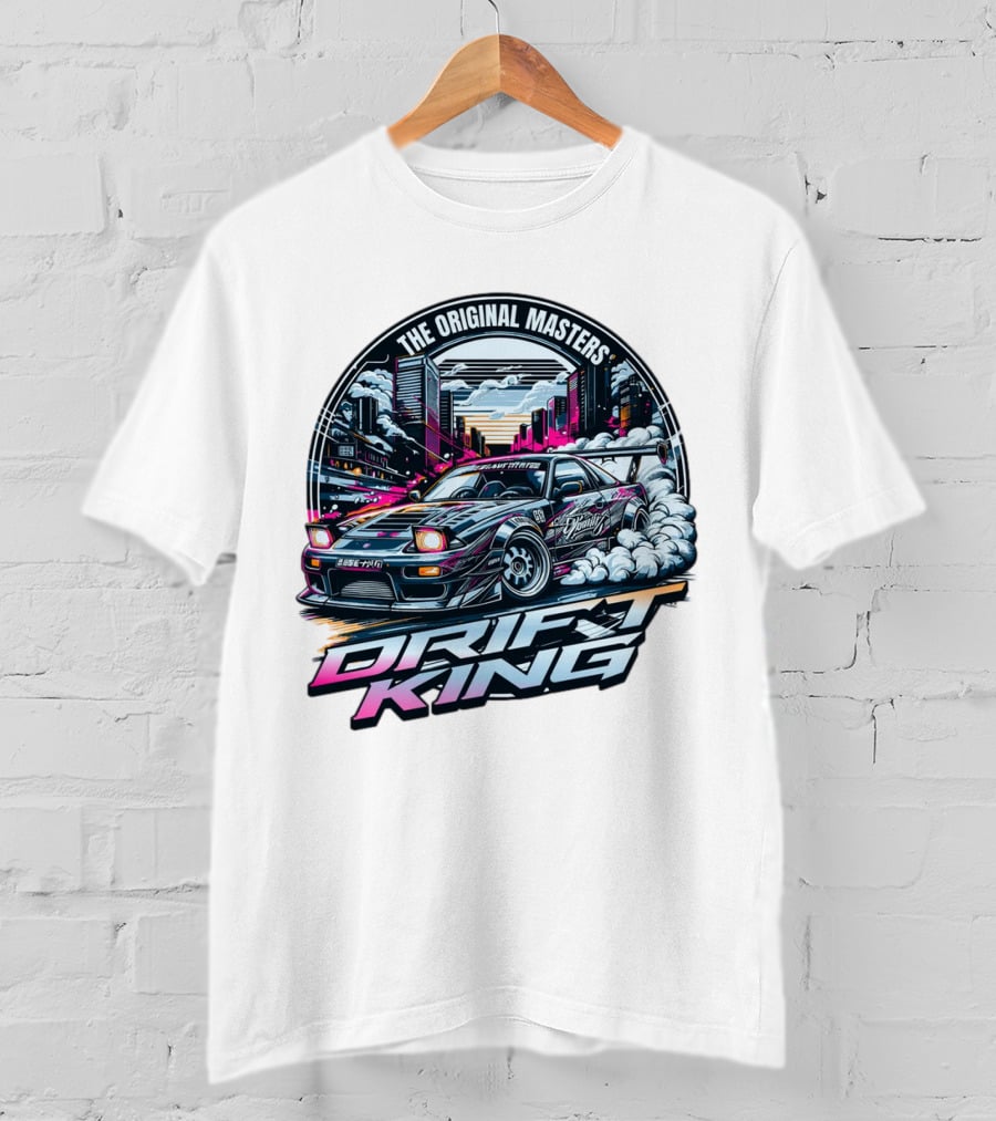 The Original Masters Drift King Vintage Street Racing Car Scene T-Shirt