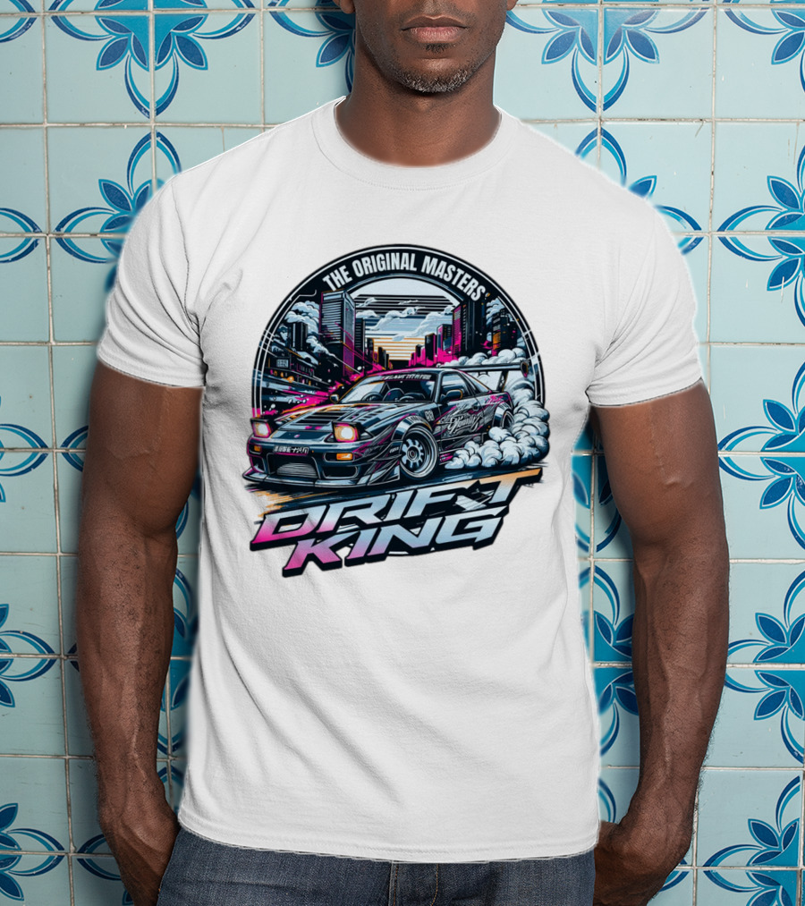The Original Masters Drift King Vintage Street Racing Car Scene T-Shirt