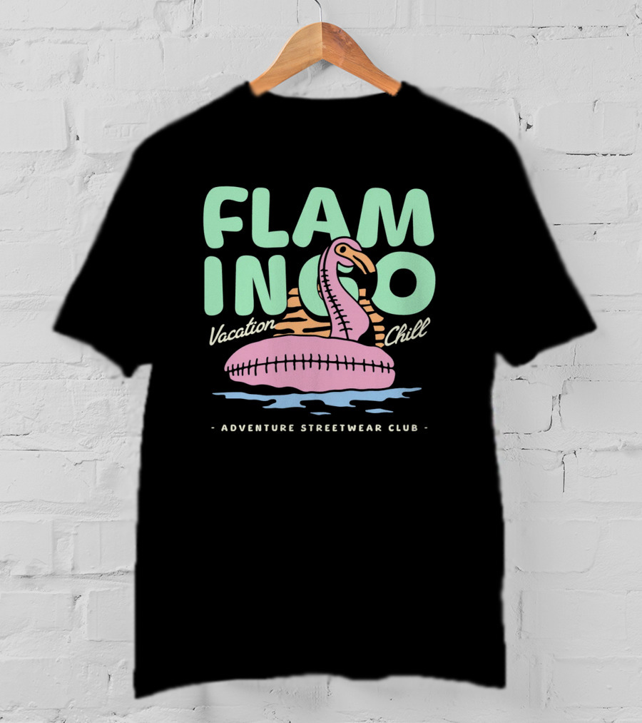 Flamingo Vacation Chill Adventure Streetwear Club T-Shirt
