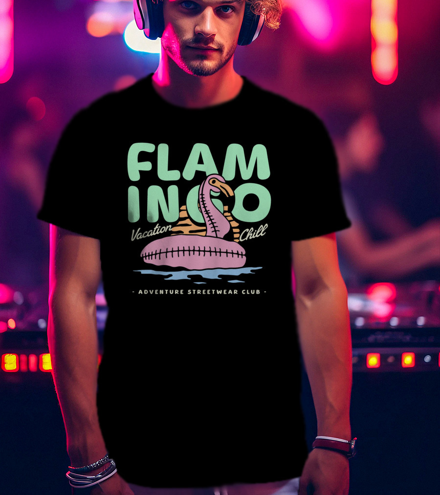Flamingo Vacation Chill Adventure Streetwear Club T-Shirt