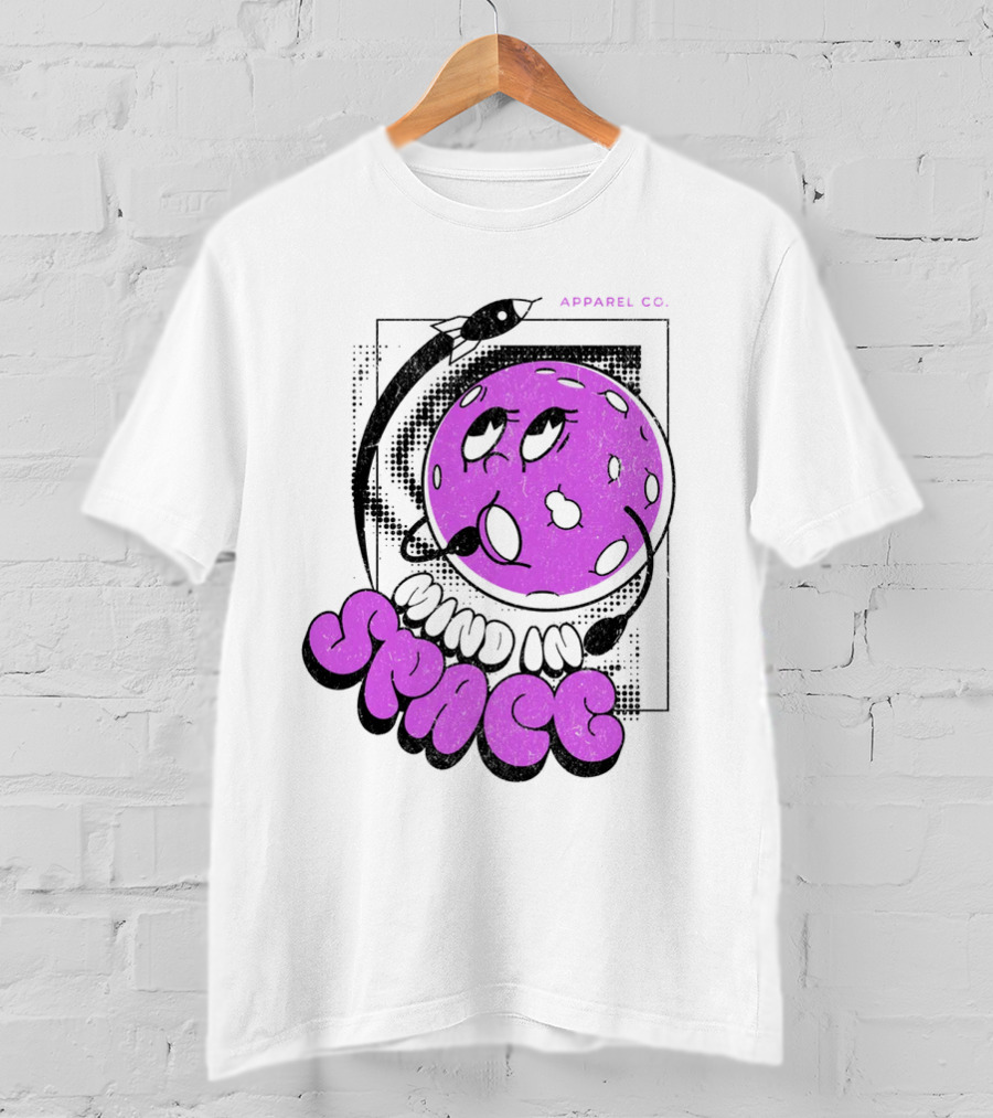 Mind In Space Apparel Co Cartoon Typographic Streetwear T-Shirt