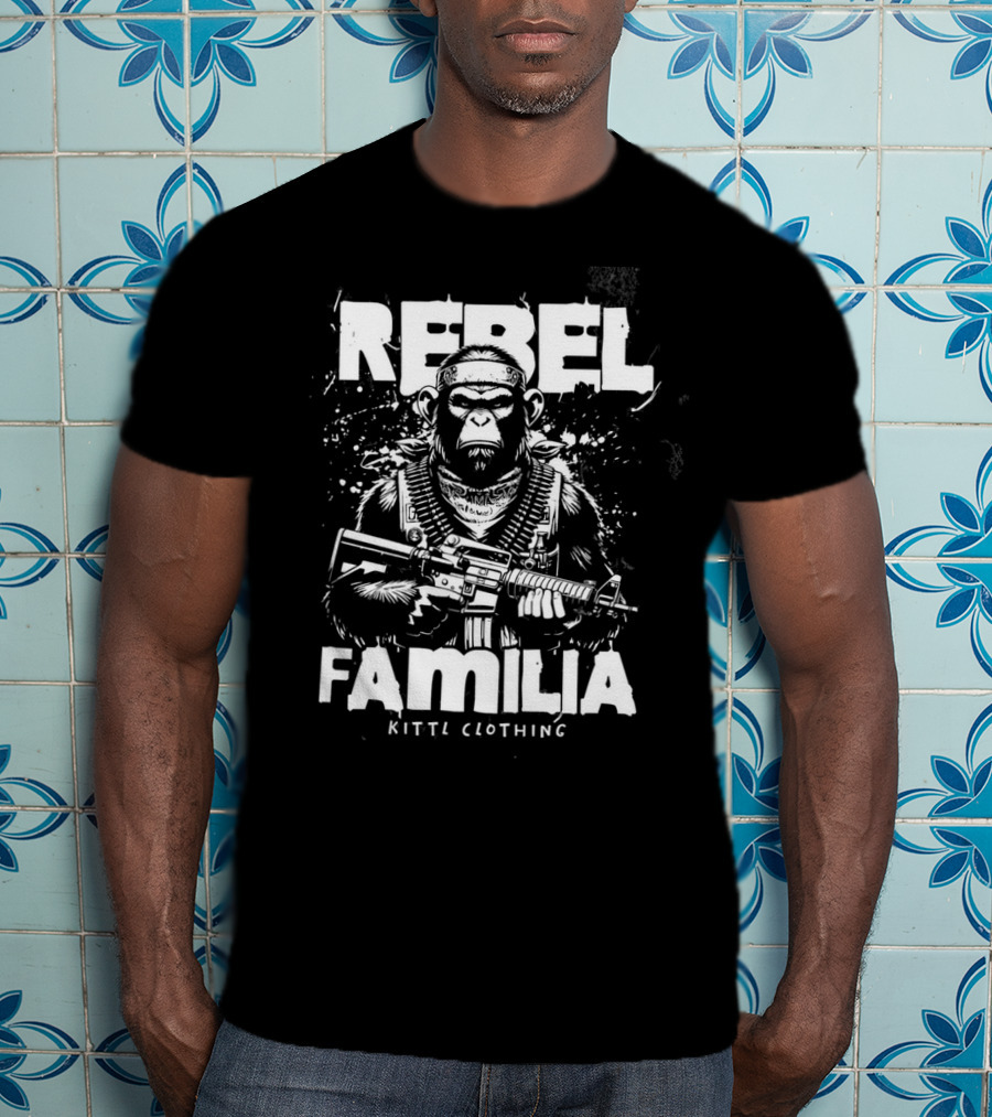 REBEL FAMILIA KITTEL CLOTHING Armed Ape T-Shirt
