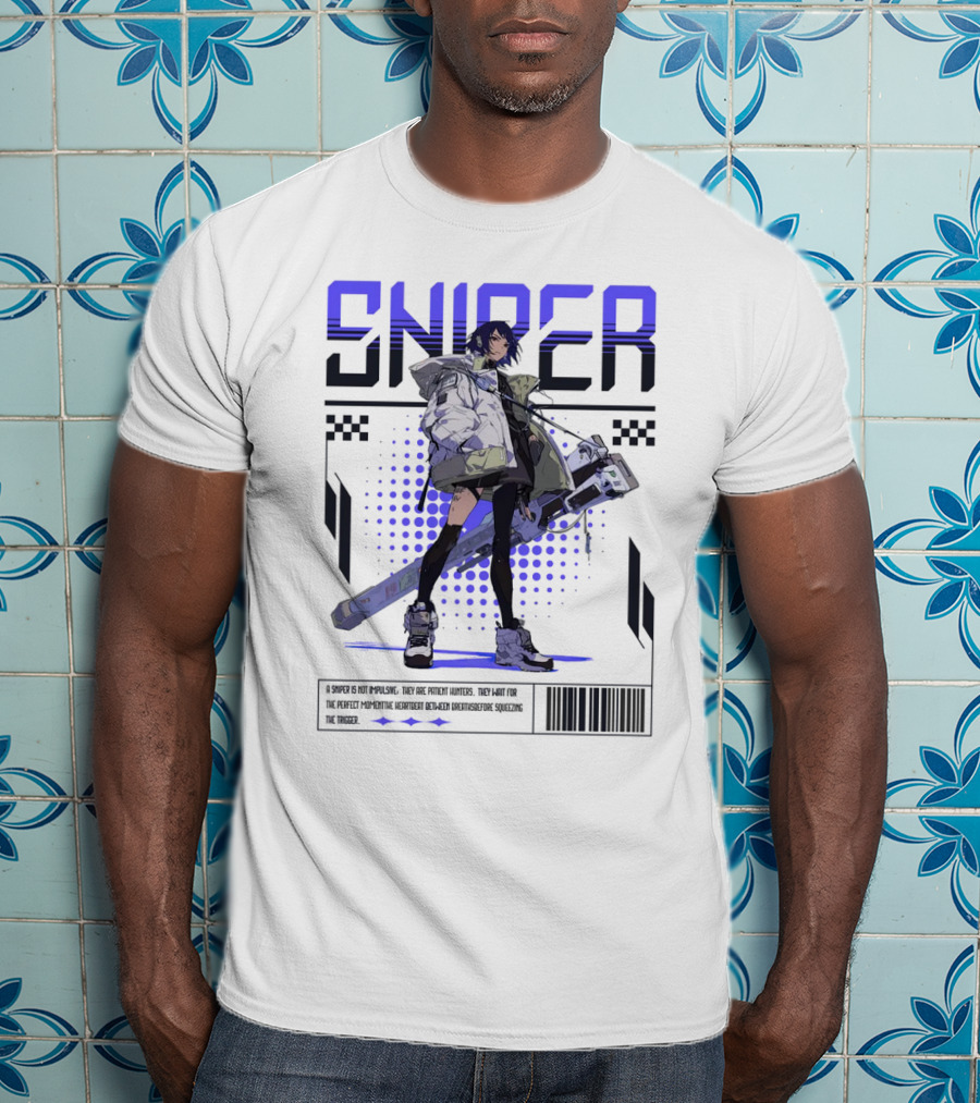 SNIPER Neo-Tokyo Military Warrior Tactical Future Perspective Assassination Squad T-Shirt