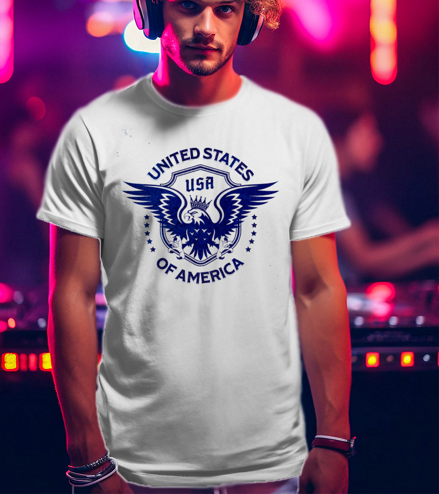 USA United States Of America Crowned Eagle Emblem T-Shirt