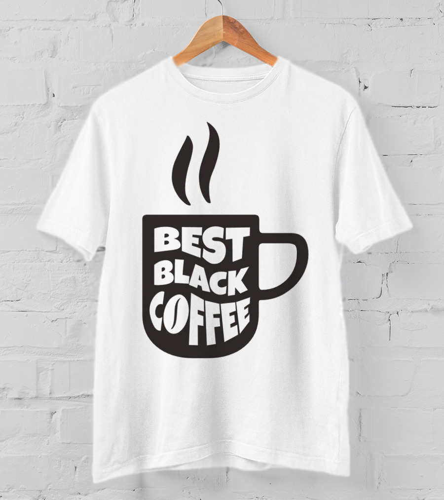 Best Black Coffee Cup With Steam T-Shirt