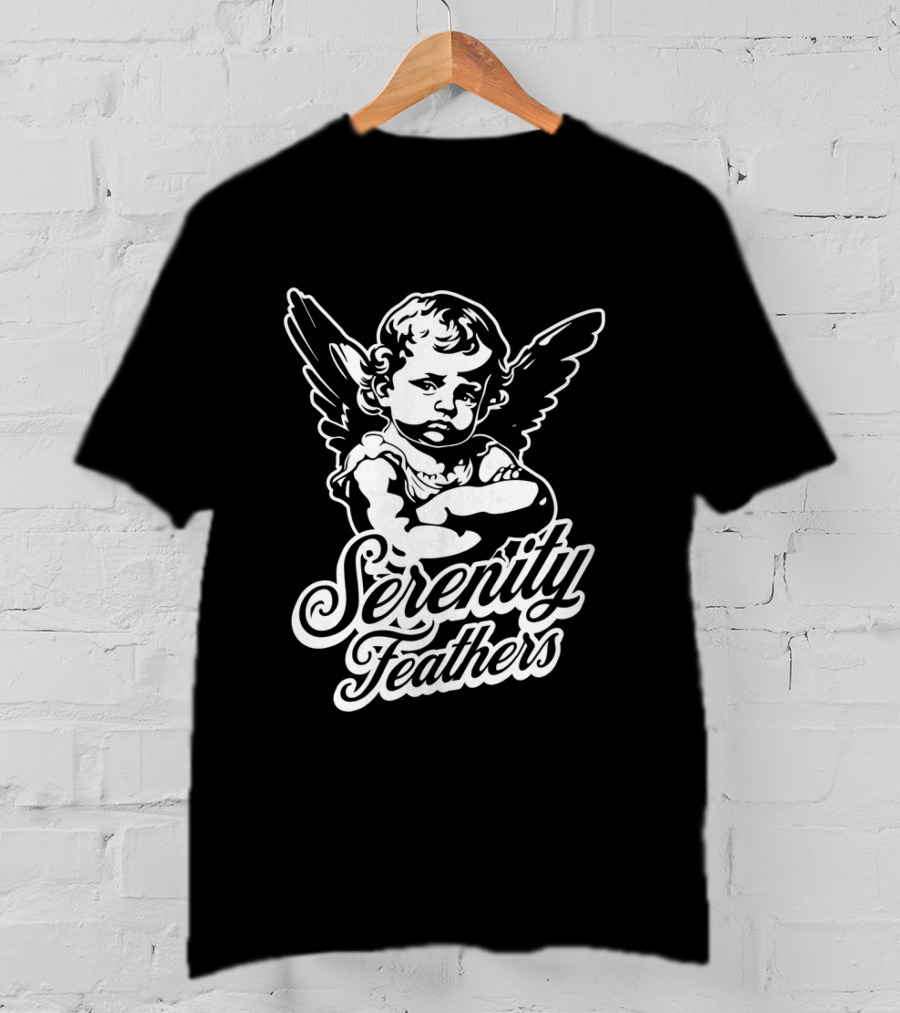Serenity Feathers Angelic Wings Vintage T-Shirt