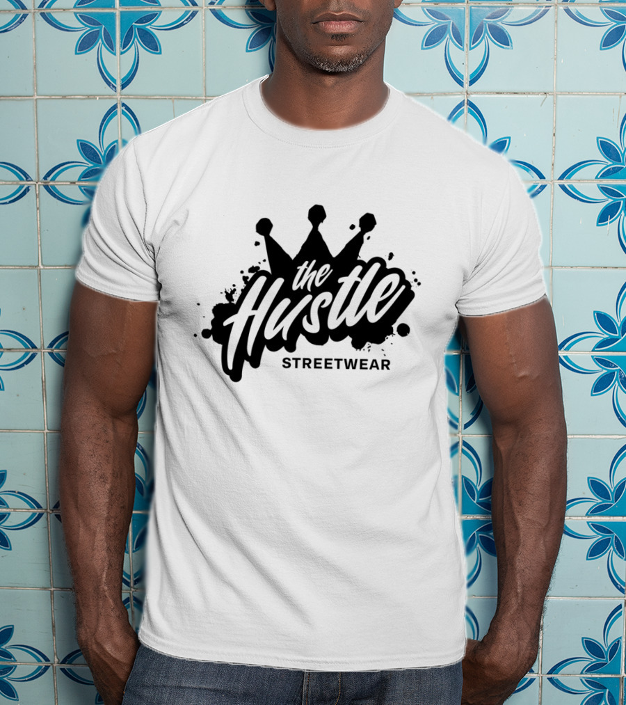 The Hustle Streetwear Crown Splatter T-Shirt