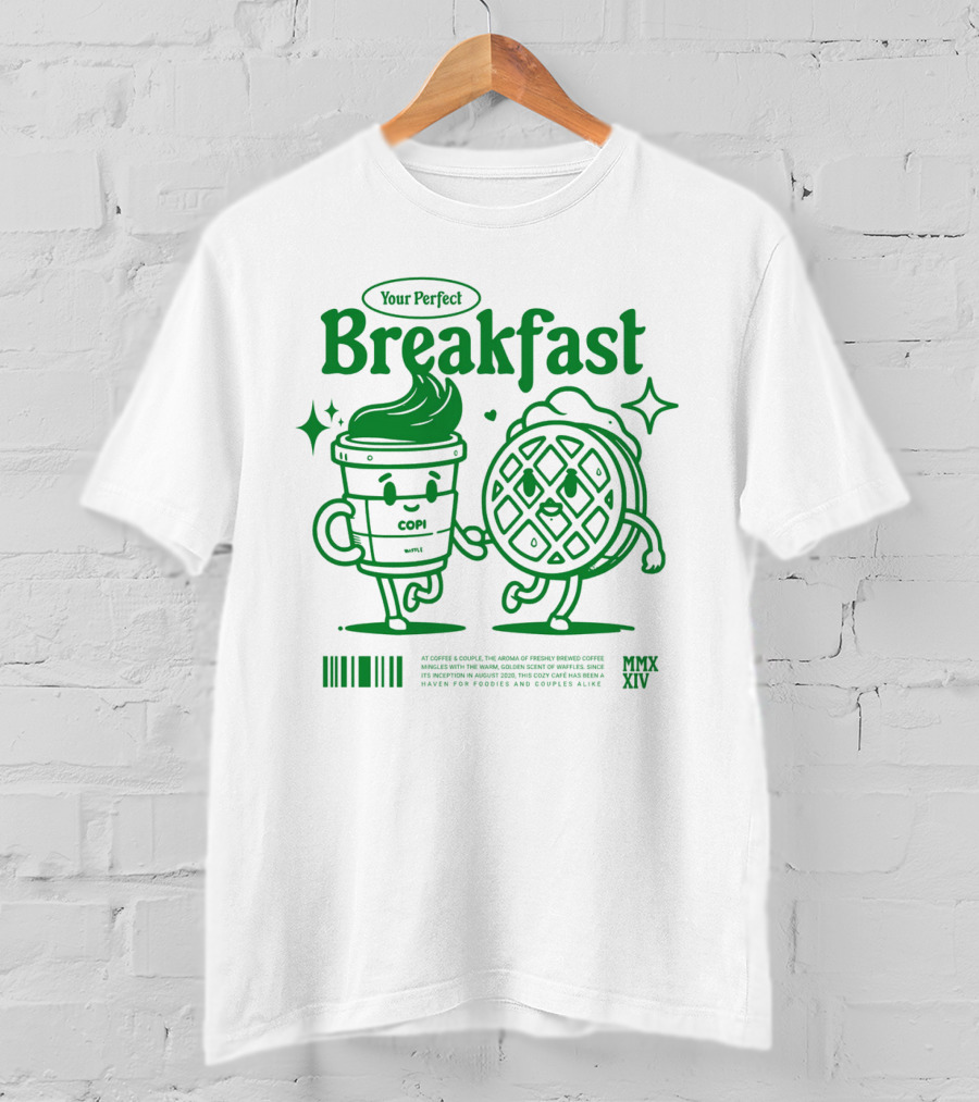 Your Perfect Breakfast Coffee And Waffle Friendship MMXIV T-Shirt