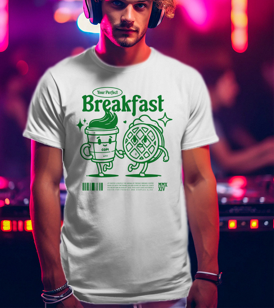 Your Perfect Breakfast Coffee And Waffle Friendship MMXIV T-Shirt