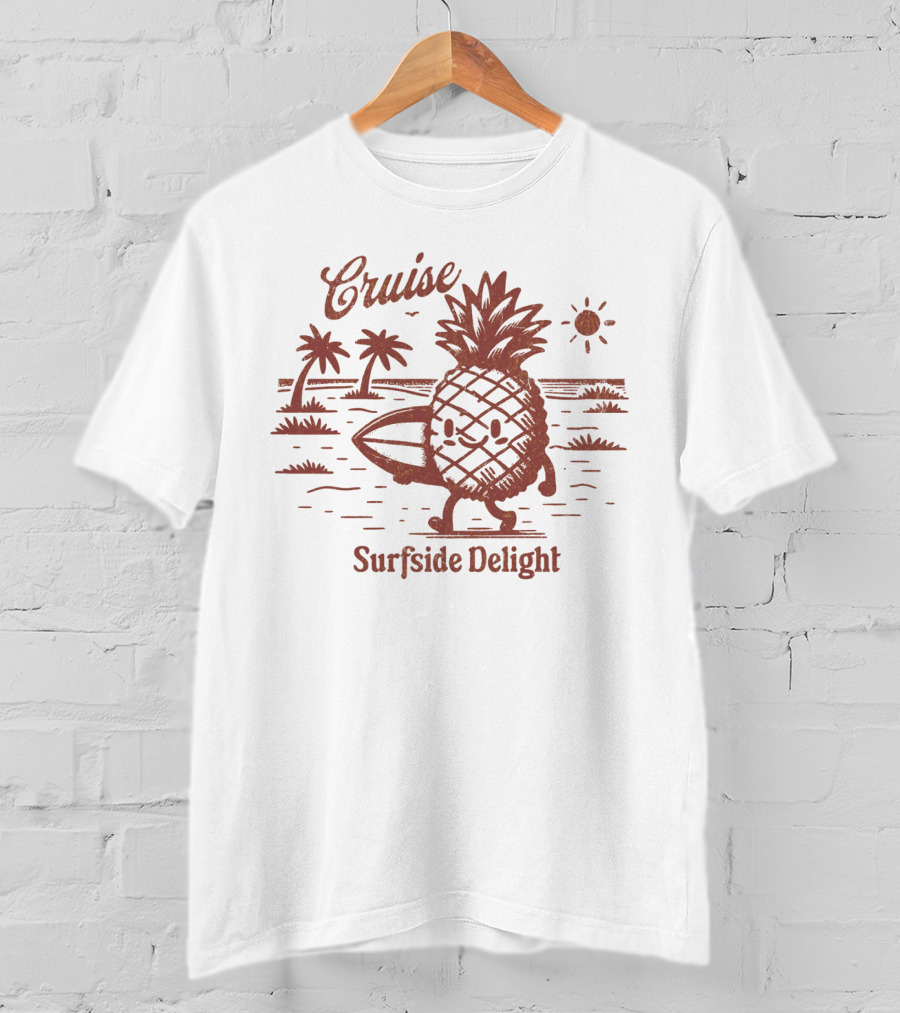 Cruise Surfside Delight Pineapple Surfer Tropical Oasis T-Shirt