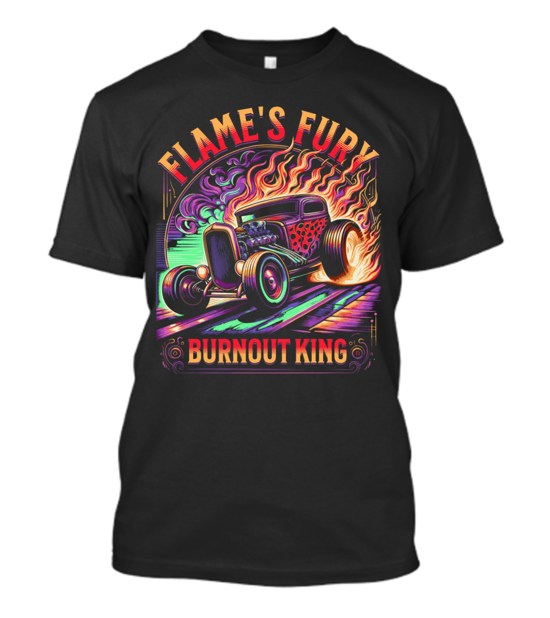 FLAME'S FURY BURNOUT KING T-Shirt