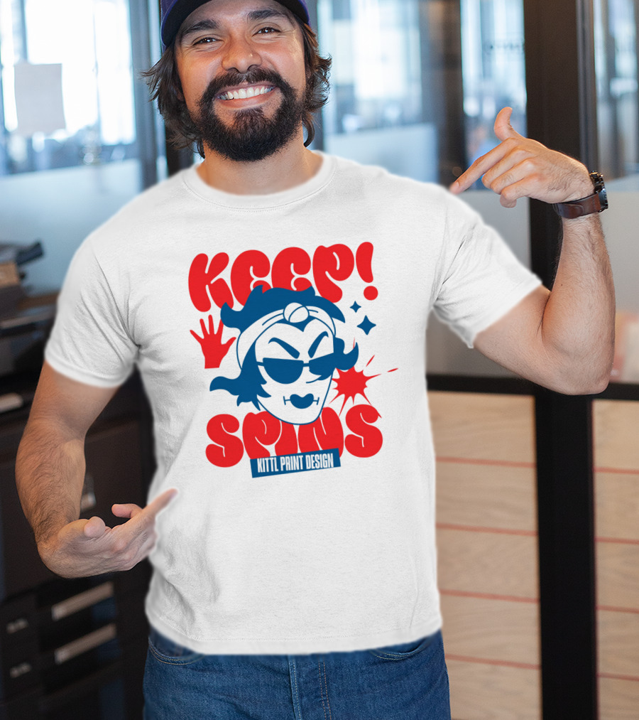 Keep Spins Kittl Print T-Shirt
