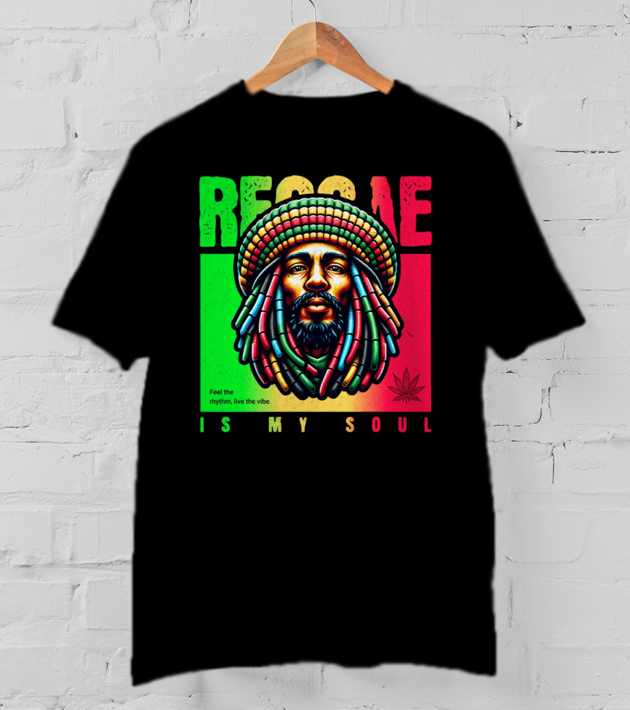 Reggae Feel The Rhythm Live The Vibe Is My Soul T-Shirt