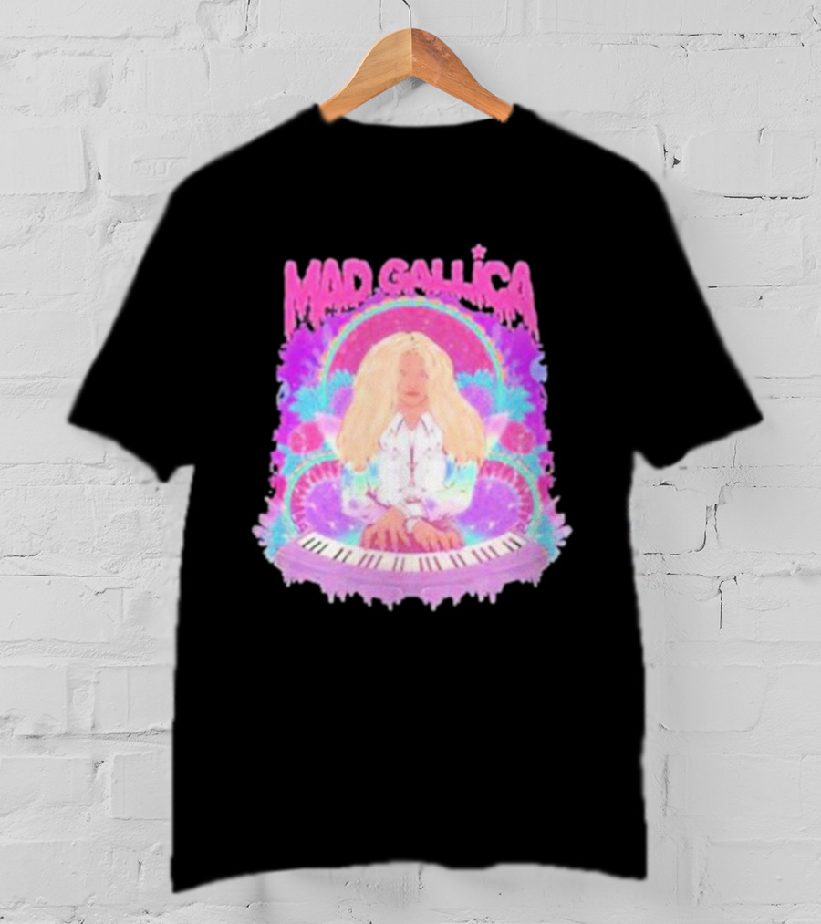 MAD GALLICA PINK RETRO PSYCHEDELIC KEYBOARD T-Shirt