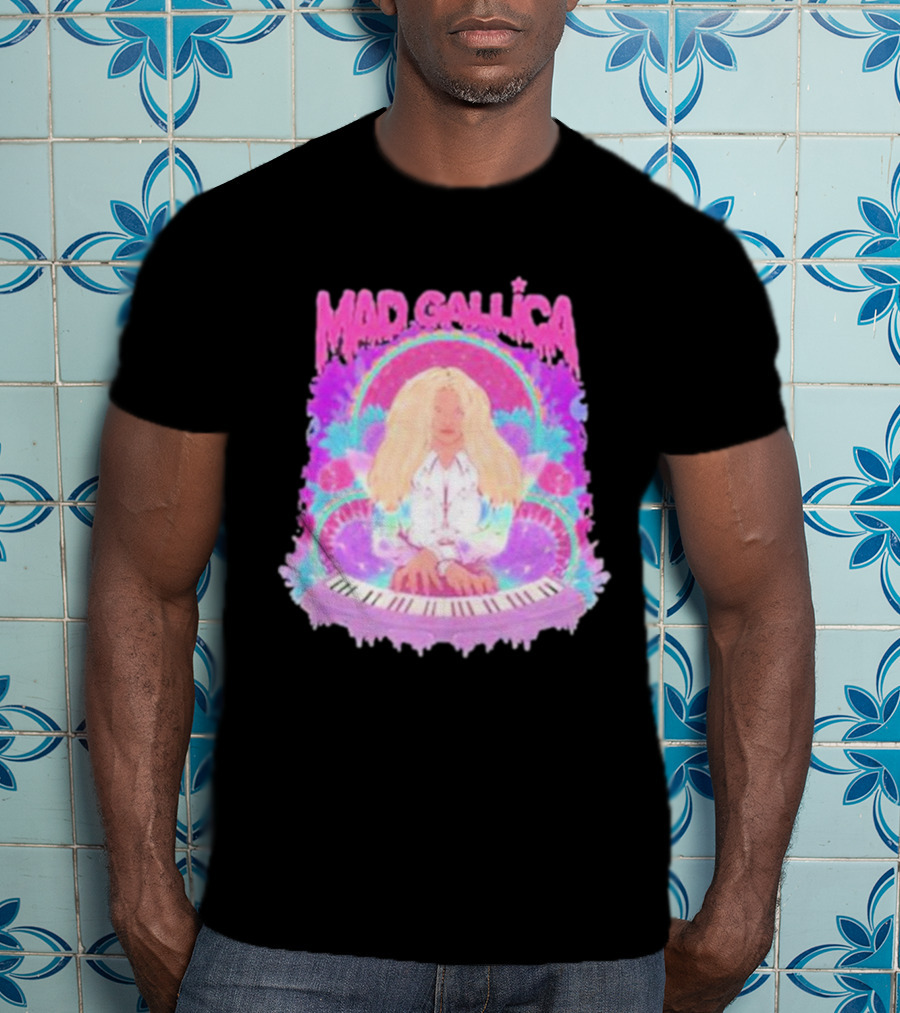 MAD GALLICA PINK RETRO PSYCHEDELIC KEYBOARD T-Shirt