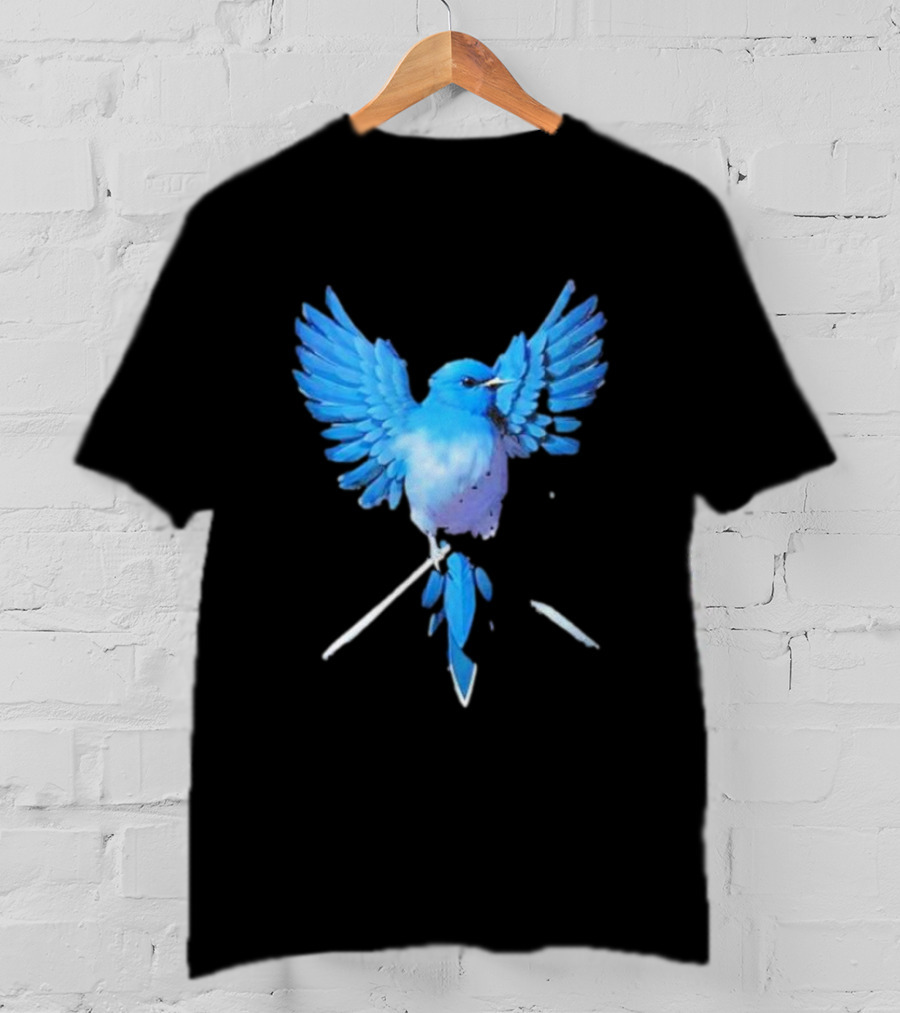 Blue Bird With Outstretched Wings T-Shirt