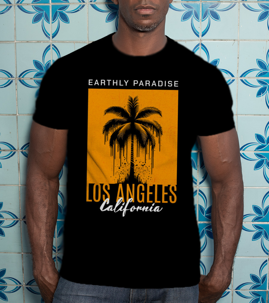 Earthly Paradise Los Angeles California Palm Tree T-Shirt