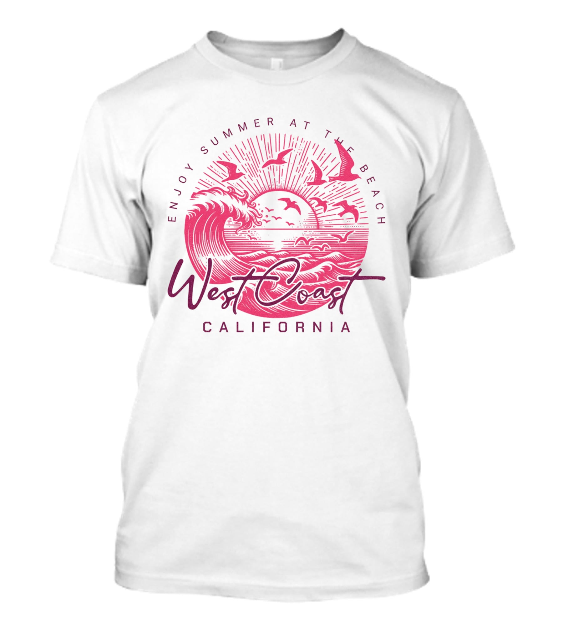 Enjoy Summer At The Beach West Coast California T-Shirt