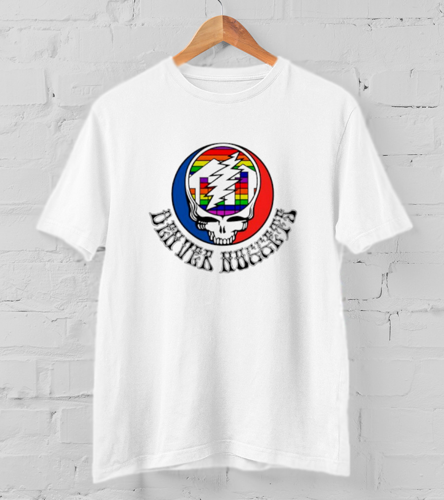 Denver Nuggets Grateful Dead Skull Rainbow Bolt T-Shirt