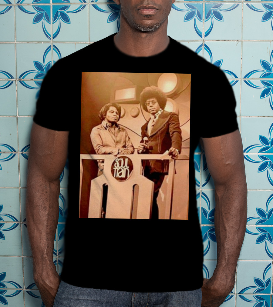 James Brown And Don Cornelius Soul Train Iconic Music Legends T-Shirt