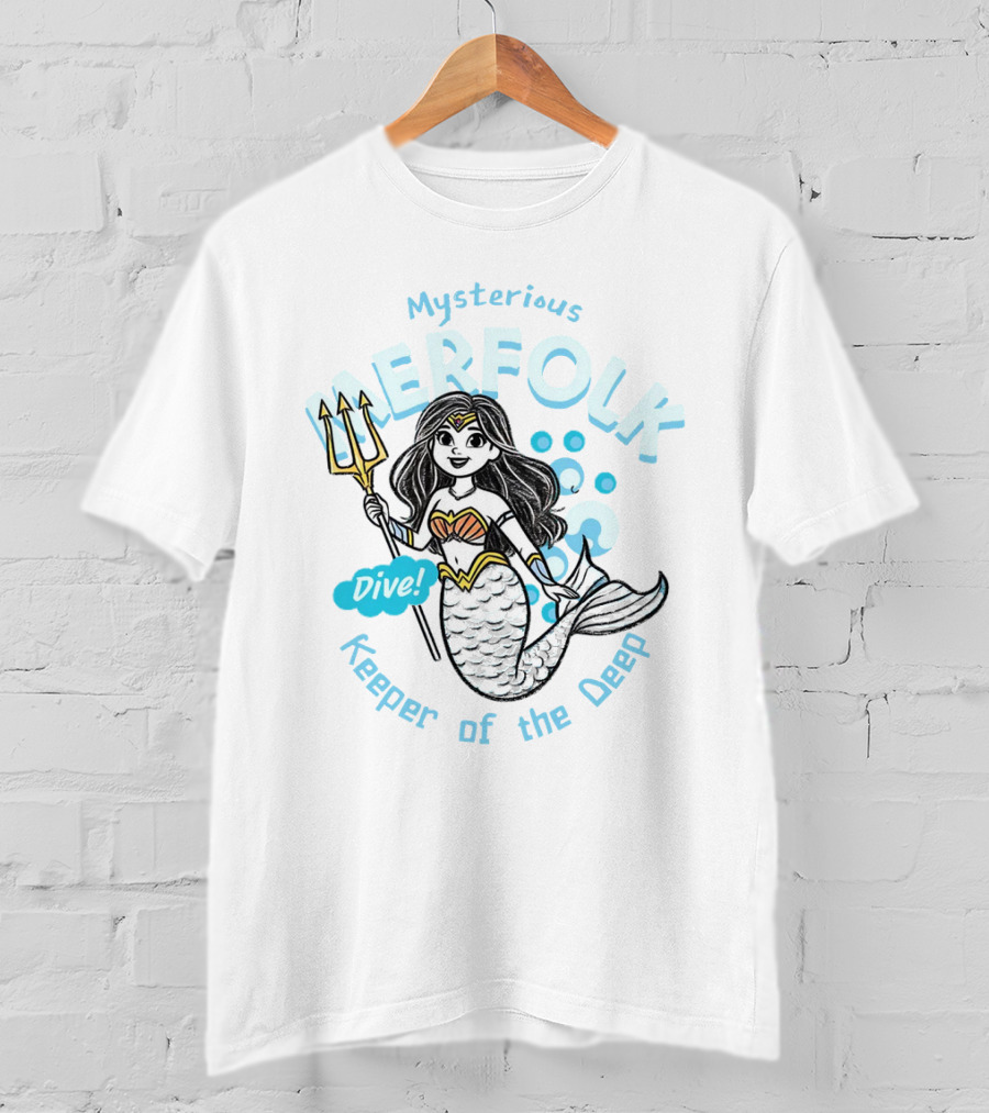 Mysterious Merfolk Dive Keeper Of The Deep T-Shirt