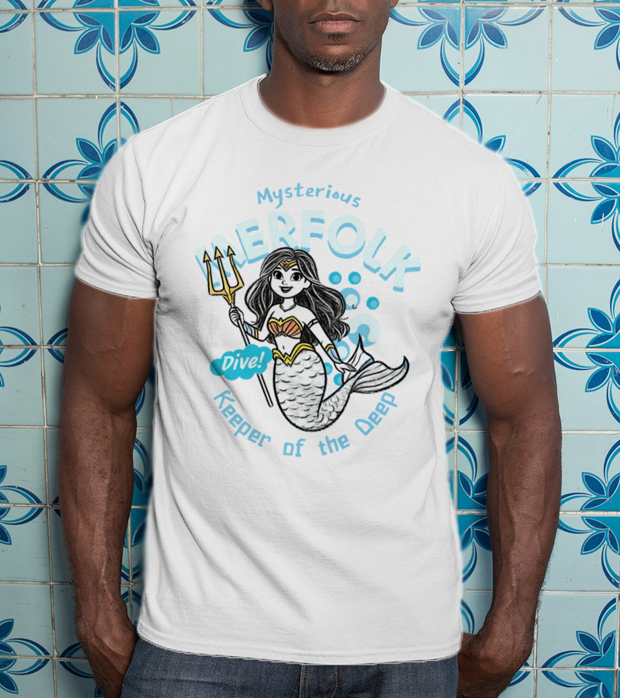 Mysterious Merfolk Dive Keeper Of The Deep T-Shirt