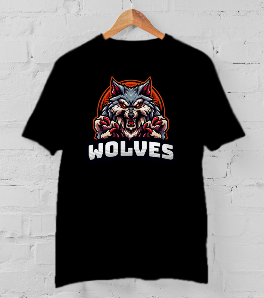 Wolves Esport Mascot Fierce Beast T-Shirt
