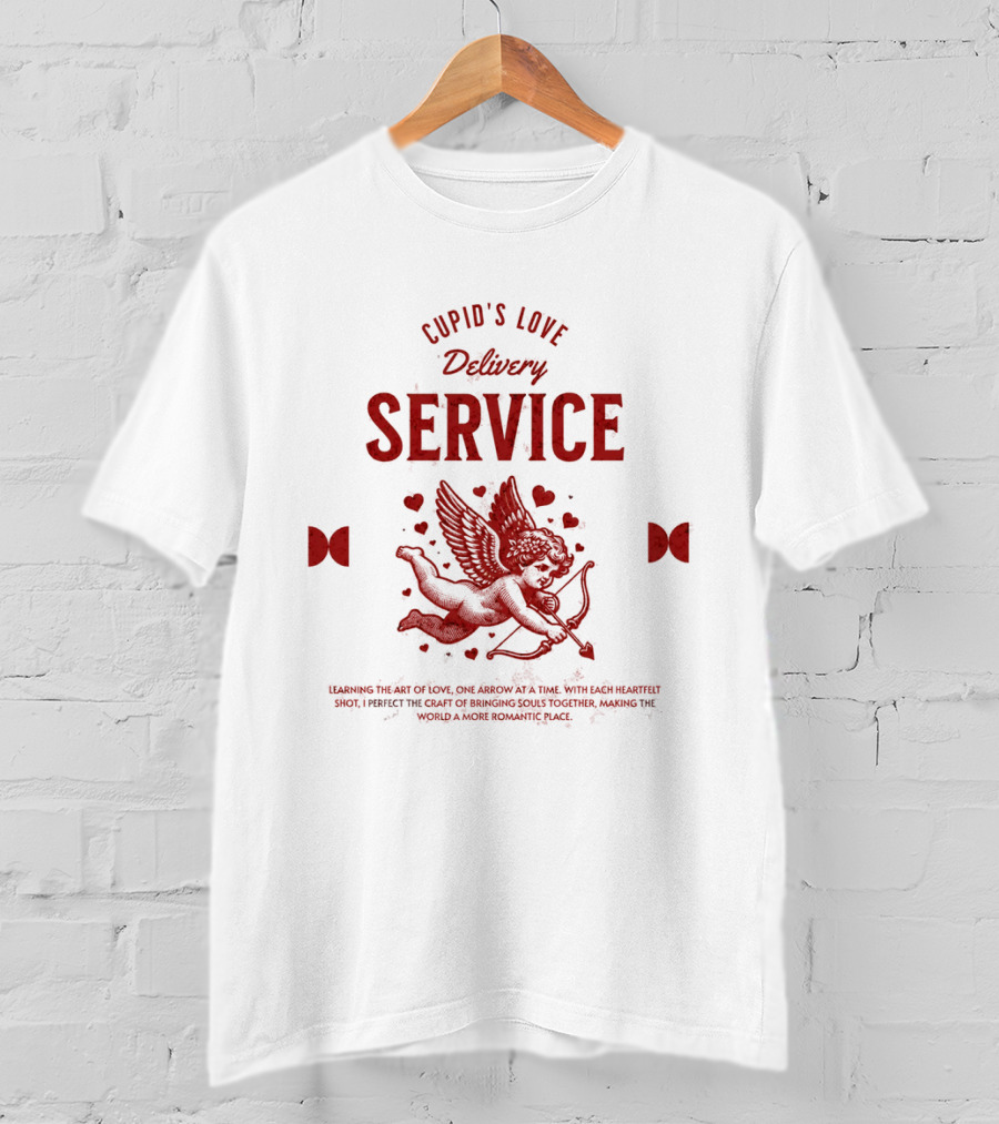 Cupid's Love Delivery Service Crafting Romance One Arrow At A Time T-Shirt