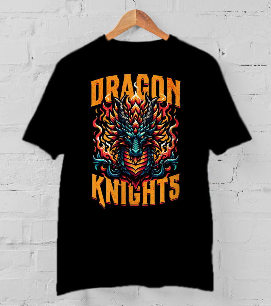 Dragon Knights Fiery Dragon Emblem T-Shirt