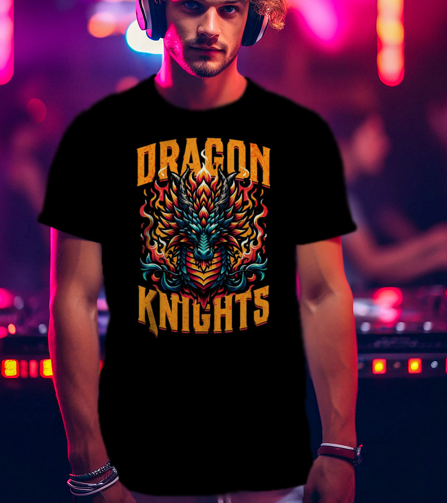Dragon Knights Fiery Dragon Emblem T-Shirt