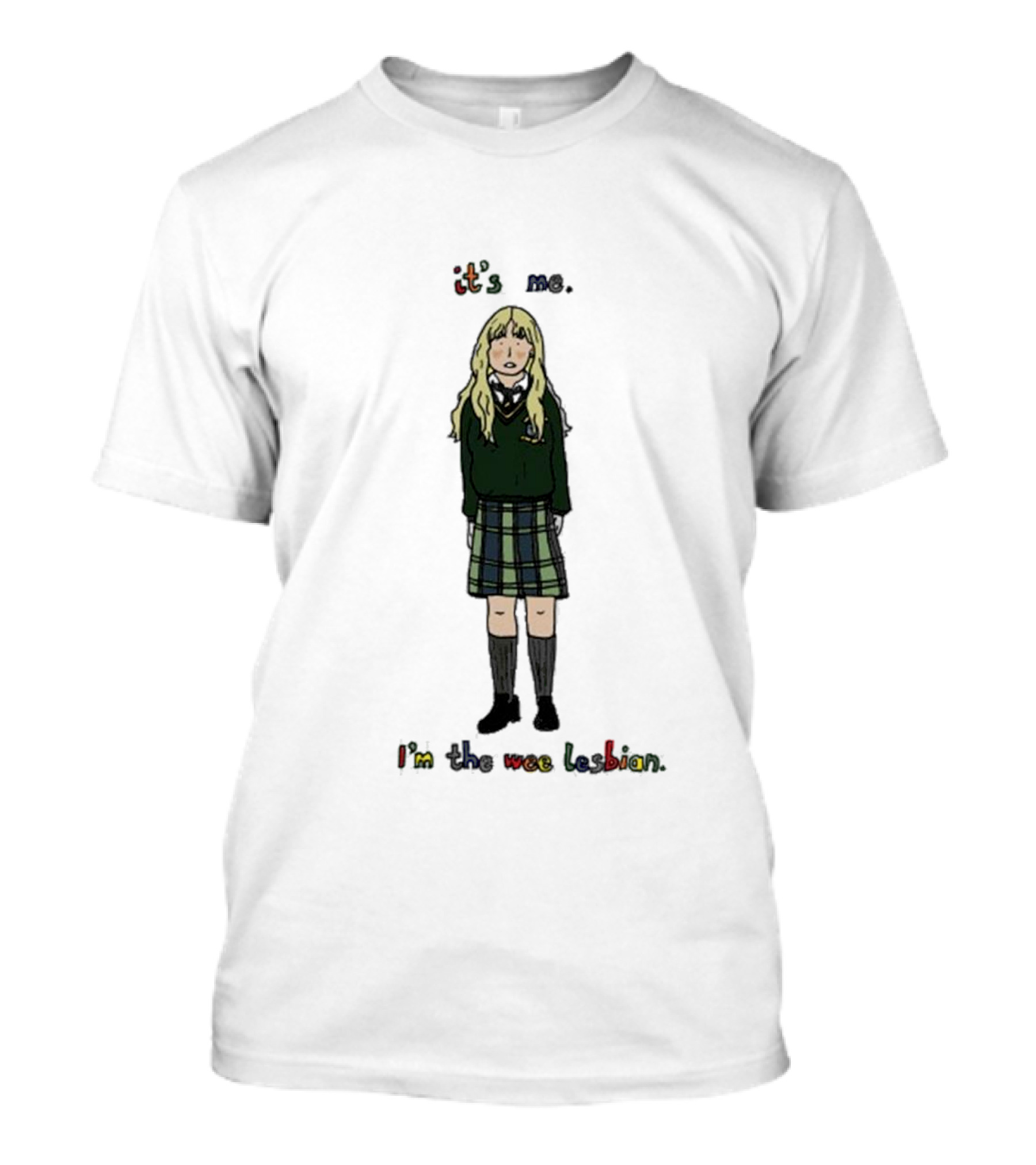 Derry Girls It's Me I'm The Wee Lesbian Sweater School Uniform Skirt T-Shirt