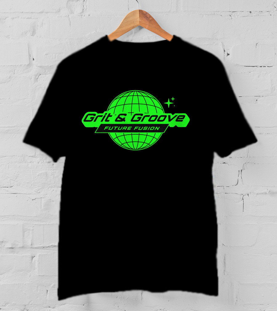 Grit And Groove Future Fusion Global Neon Green Sphere T-Shirt