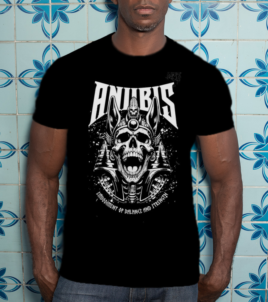 Anubis Skull Embodiment Of Balance And Strength T-Shirt