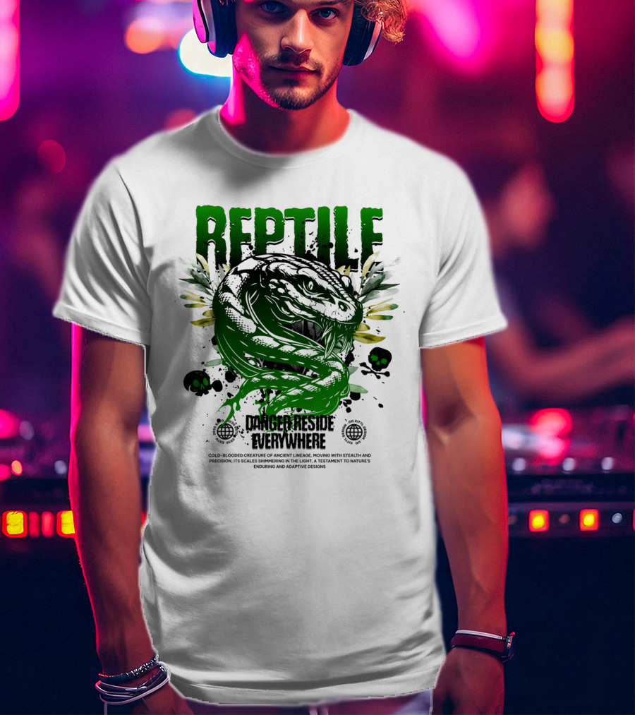 Reptile Danger Reside Everywhere Stealth Creature Of Ancient Lineage T-Shirt