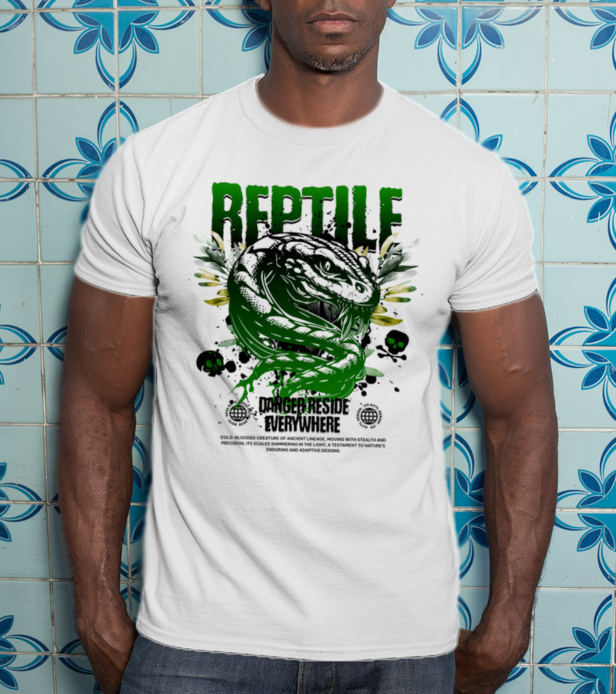 Reptile Danger Reside Everywhere Stealth Creature Of Ancient Lineage T-Shirt