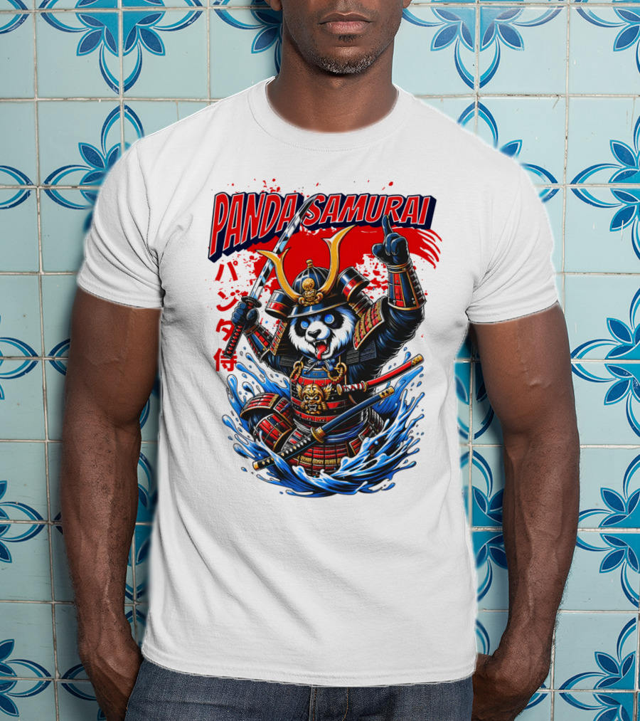 Panda Samurai Cute Japanese Warrior T-Shirt