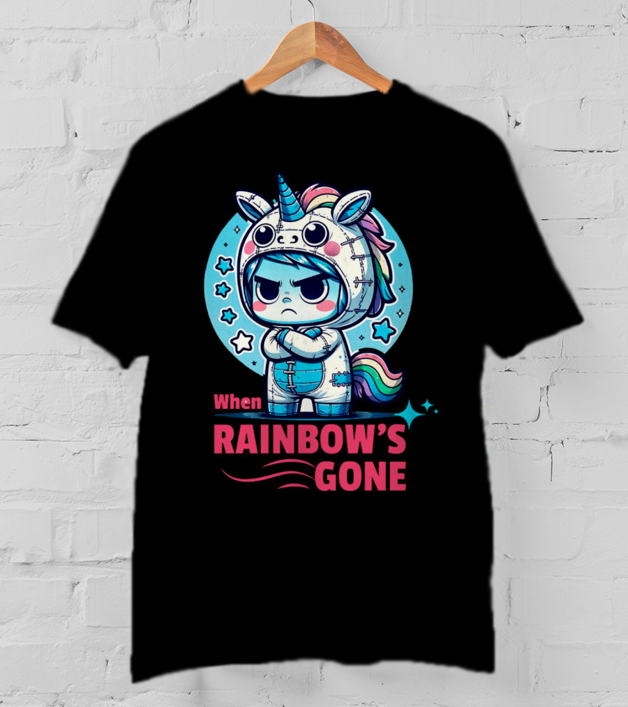 When Rainbow's Gone Angry Unicorn Stars T-Shirt