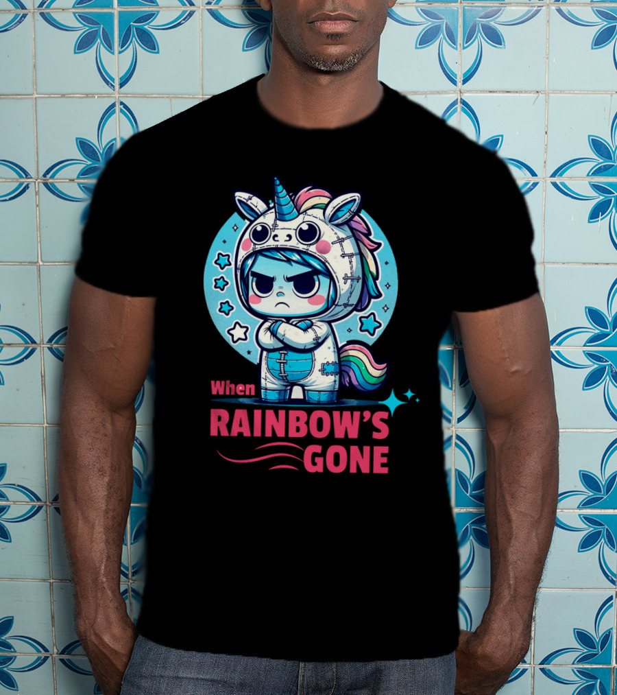 When Rainbow's Gone Angry Unicorn Stars T-Shirt