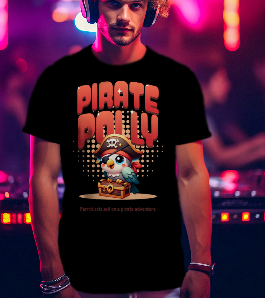 Pirate Polly Parrot Sets Sail On A Pirate Adventure T-Shirt