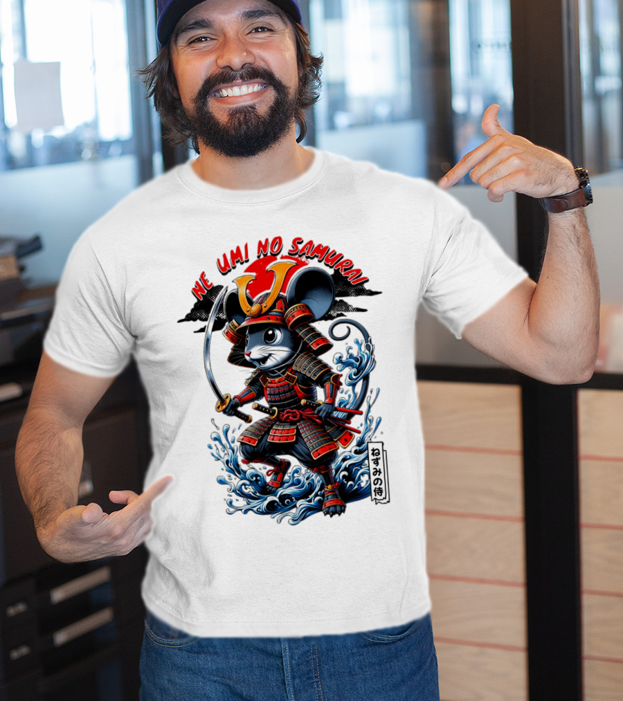 Ne Umi No Samurai Mouse Samurai Cute T-Shirt