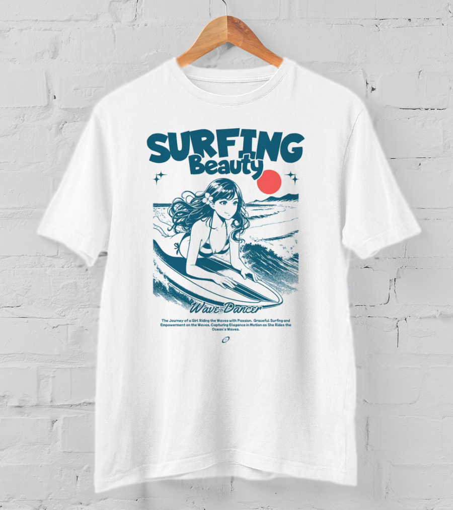 SURFING Beauty Wave Dancer Ocean's Waves Passion Graceful Surfing Empowerment Elegant Motion T-Shirt