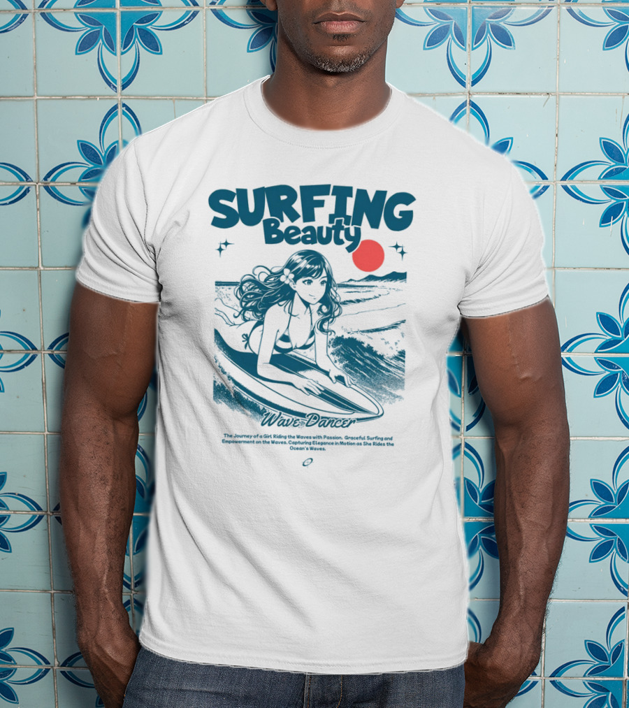 SURFING Beauty Wave Dancer Ocean's Waves Passion Graceful Surfing Empowerment Elegant Motion T-Shirt
