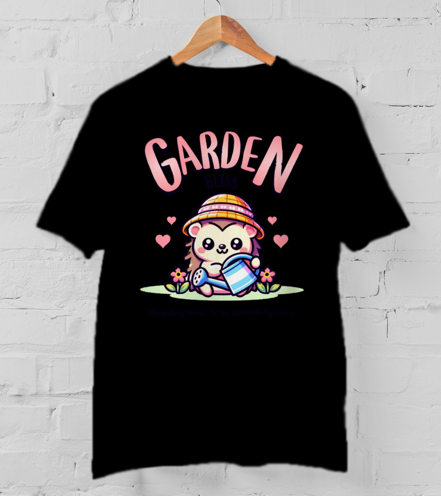 Garden Bliss Hedgehog Tends To Its Beautiful Garden T-Shirt