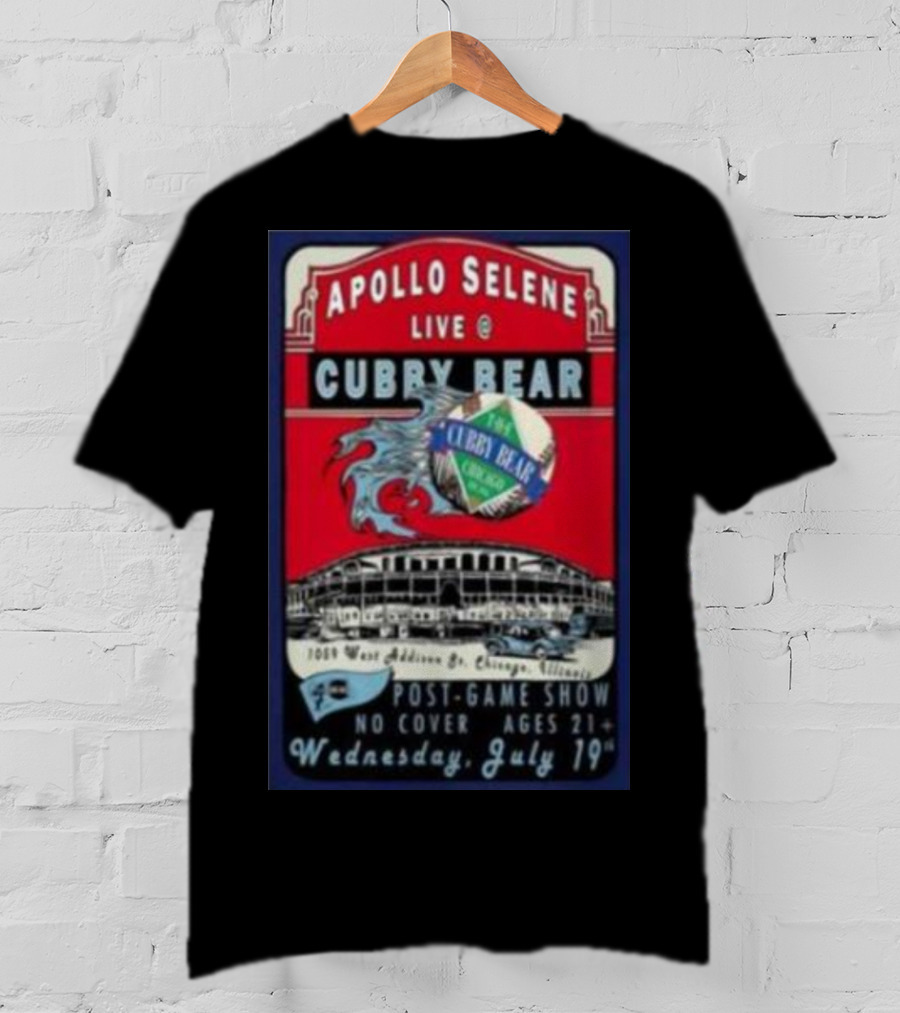 Apollo Selene Live At Cubby Bear Chicago July 19 Post-Game Show 21+ T-Shirt