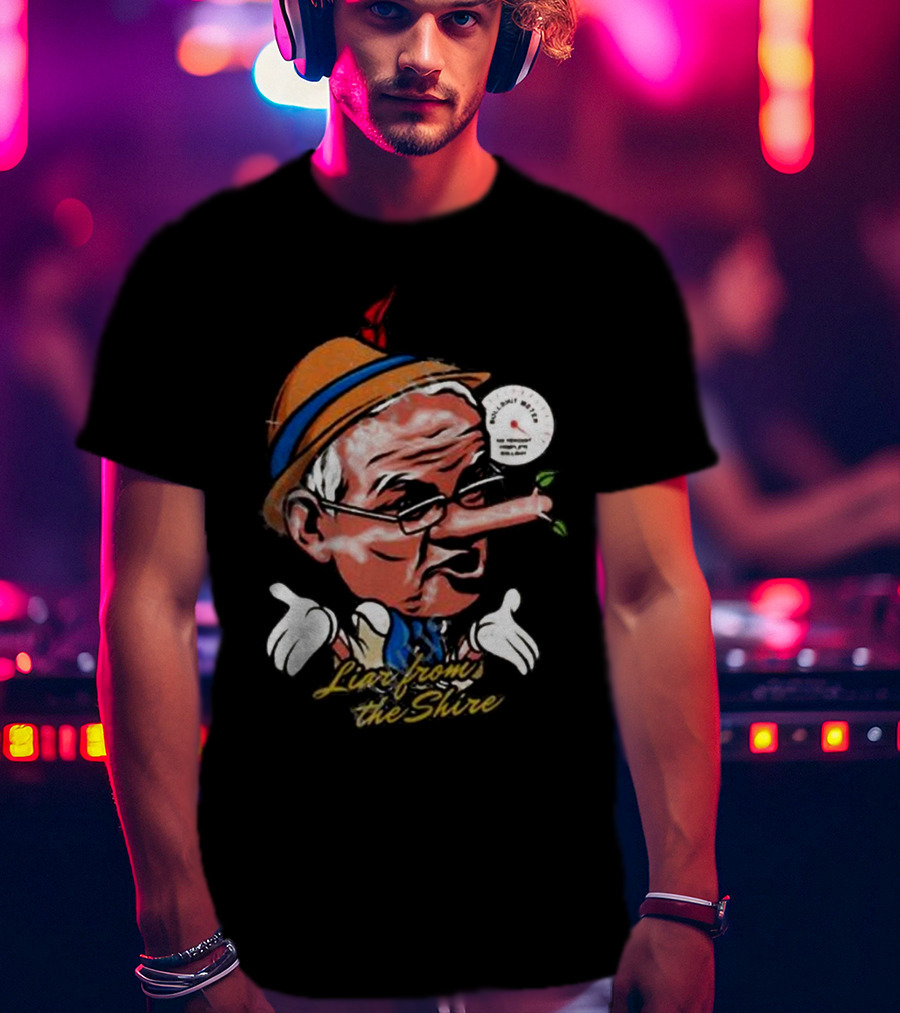 Scott Morrison Liar From The Shire Pinocchio Nose With Puppet Hands T-Shirt