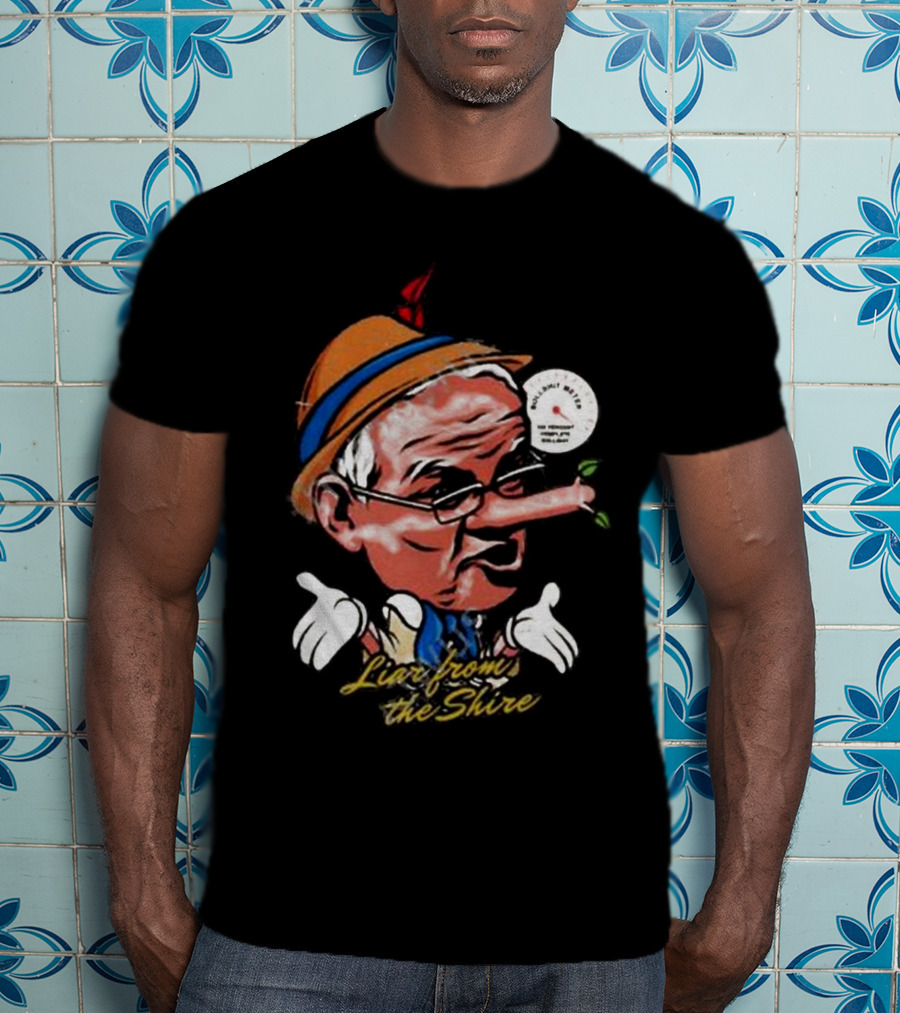 Scott Morrison Liar From The Shire Pinocchio Nose With Puppet Hands T-Shirt
